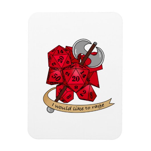 Barbarian Dice Design Magneet (Verticaal)