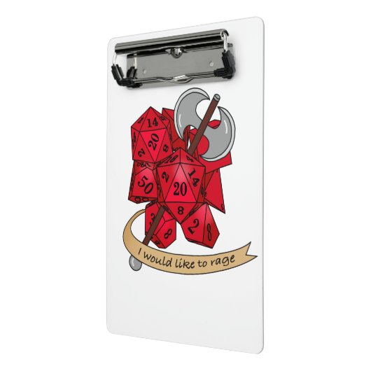 Barbarian Dice Design Mini Klembord (Angled2)