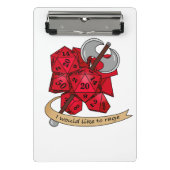 Barbarian Dice Design Mini Klembord (Voorkant)