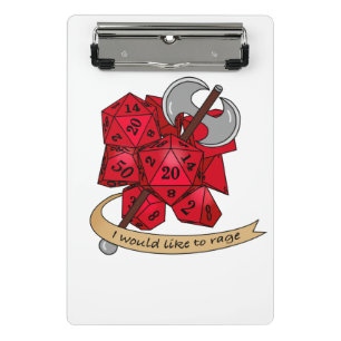 Barbarian Dice Design Mini Klembord