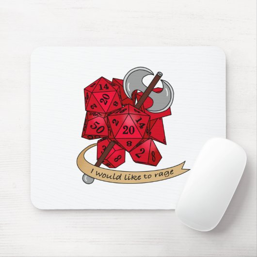 Barbarian Dice Design Muismat (Met muis)