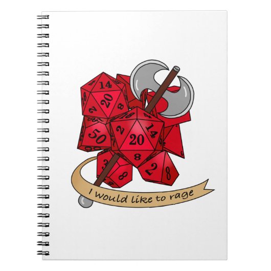 Barbarian Dice Design Notitieboek (Voorkant)