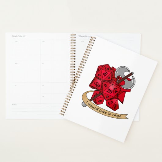 Barbarian Dice Design Planner (Display)