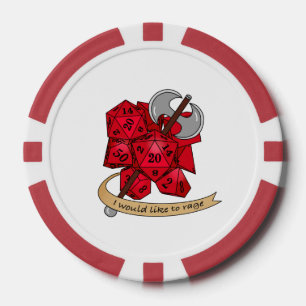 Barbarian Dice Design Poker Chips
