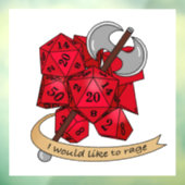 Barbarian Dice Design Raamsticker (Vel 3)