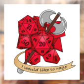 Barbarian Dice Design Raamsticker (Vel 2)