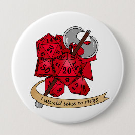 Barbarian Dice Design Ronde Button 4,0 Cm