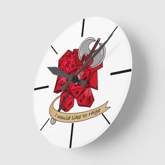 Barbarian Dice Design Ronde Klok (Hoek)