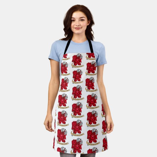 Barbarian Dice Design Schort (Gedragen)