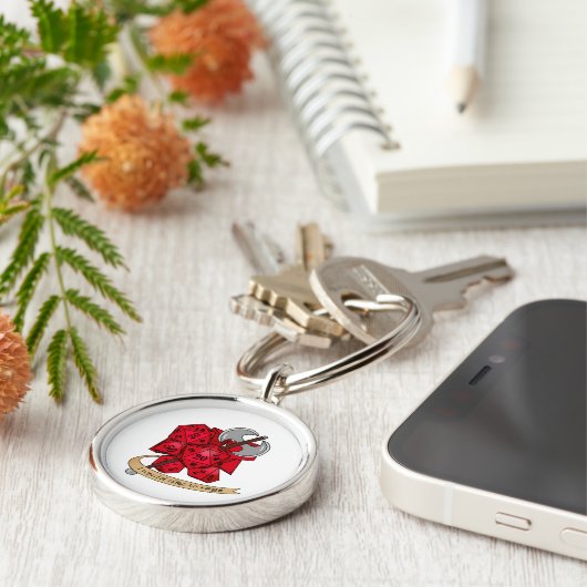 Barbarian Dice Design Sleutelhanger (Zijkant)