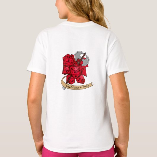 Barbarian Dice Design T-shirt (Achterkant)