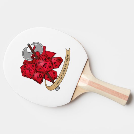 Barbarian Dice Design Tafeltennisbatje (Zijkant)