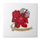 Barbarian Dice Design Tegeltje (Voorkant)
