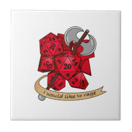 Barbarian Dice Design Tegeltje