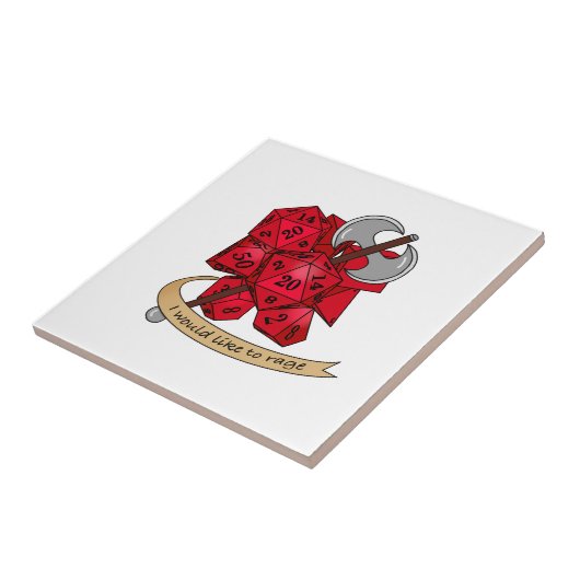 Barbarian Dice Design Tegeltje (Zijkant)