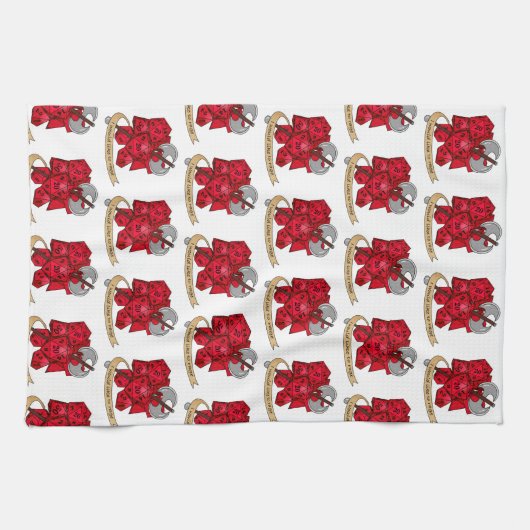 Barbarian Dice Design Theedoek (Horizontaal)