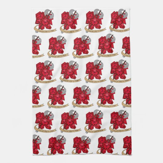 Barbarian Dice Design Theedoek (Verticaal)