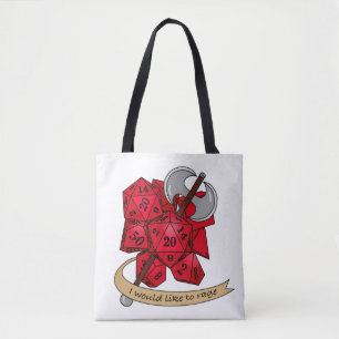Barbarian Dice Design Tote Bag