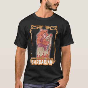 Barbarian Dungeons en Beren Nerd Geek Beer RPG Di T-shirt