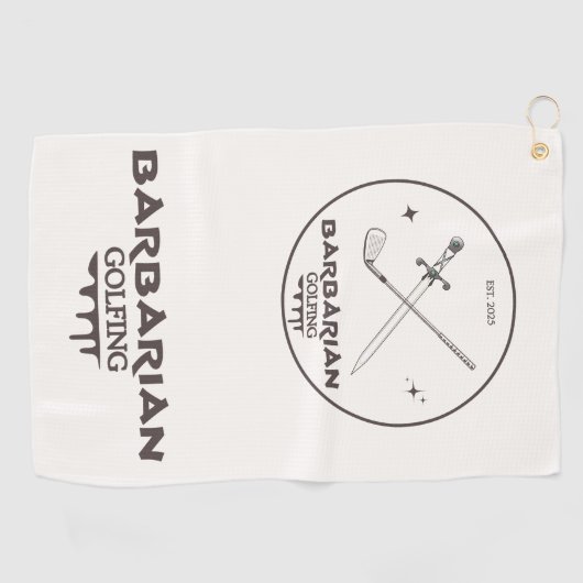 Barbarian Golfing Golfhanddoek (Horizontaal)