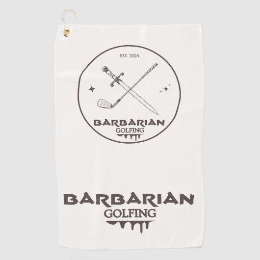 Barbarian Golfing Golfhanddoek (Voorkant)