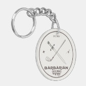 Barbarian Golfing Sleutelhanger (Voorkant Links)