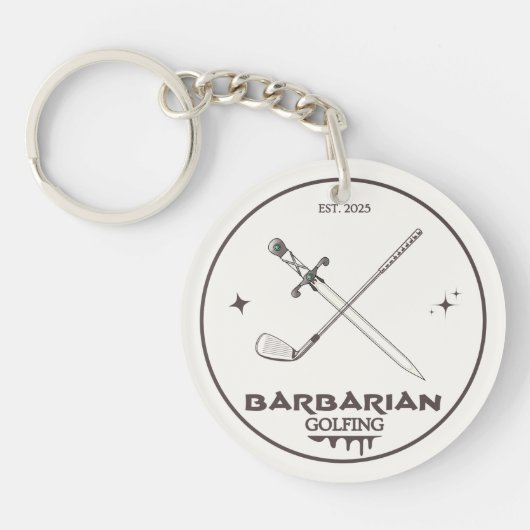 Barbarian Golfing Sleutelhanger (Voorkant)