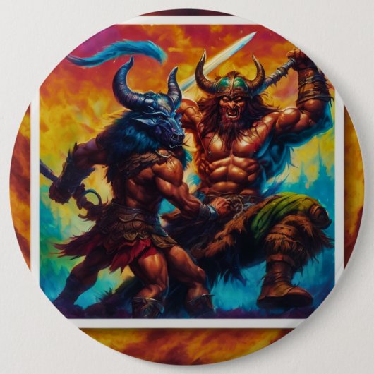 Barbarian King Fight Button (Voorkant)