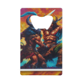 Barbarian King Fight Roestvrij stalen flesopener Creditkaart Flessenopener