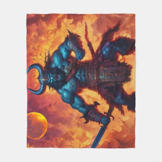 Barbarian King Fleece Deken (Voorkant)