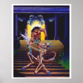 Barbarian met Skeleton Wizard Poster (Voorkant)