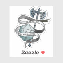 Barbarian roll voor schade d20 grote bijl