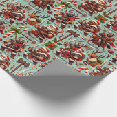 Barbarian-Themed Christmas Wrapping Paper Cadeaupapier (Hoek)