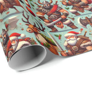 Barbarian-Themed Christmas Wrapping Paper Cadeaupapier