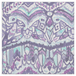 BARBARIAN TRIBE Paarse Veer Ikat Tribal Stof
