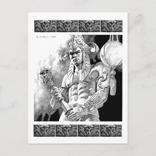 Barbarian Warrior Briefkaart (Voorkant)