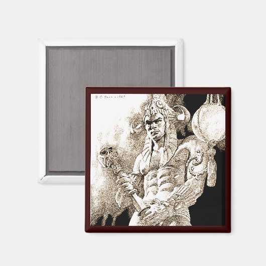 Barbarian Warrior Magnet (Voorkant / Achterkant)