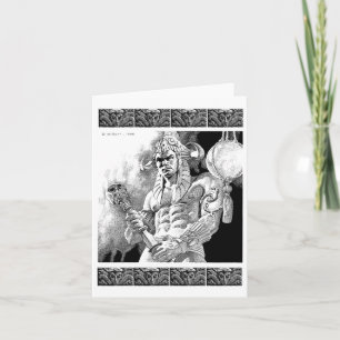 Barbarian Warrior Notecard Kaart
