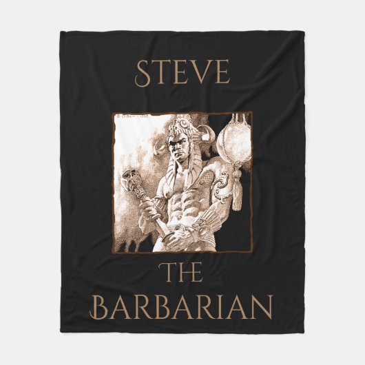 Barbarian Warrior Personalized Fleece Deken (Voorkant)