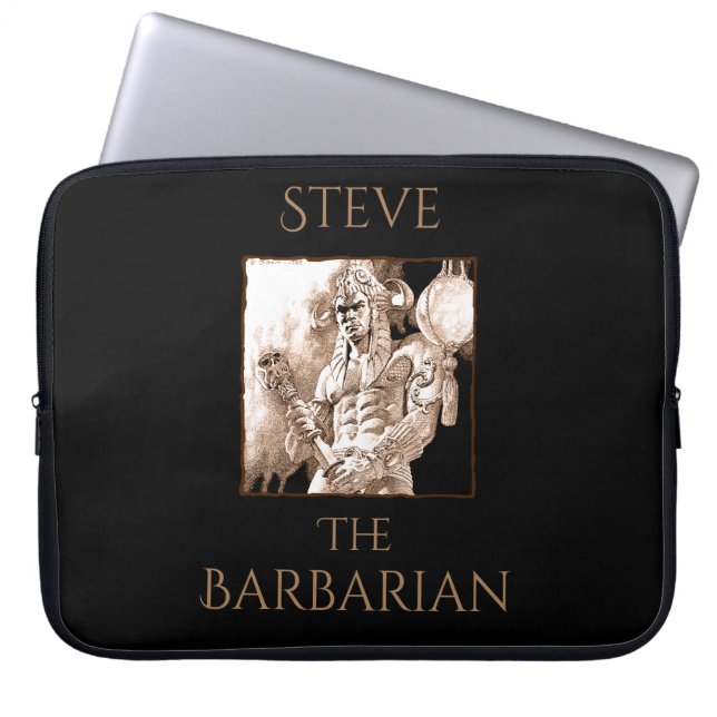 Barbarian Warrior Personalized Laptop Sleeve (Voorkant)