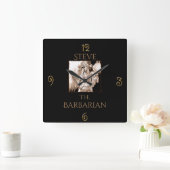Barbarian Warrior Personalized Vierkante Klok (Huis)
