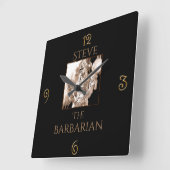 Barbarian Warrior Personalized Vierkante Klok (Hoek)