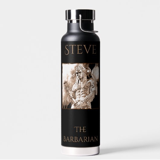 Barbarian Warrior Personalized Waterfles (Links)