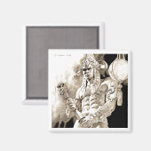 Barbarian Warrior Square Magnet (Voorkant / Achterkant)