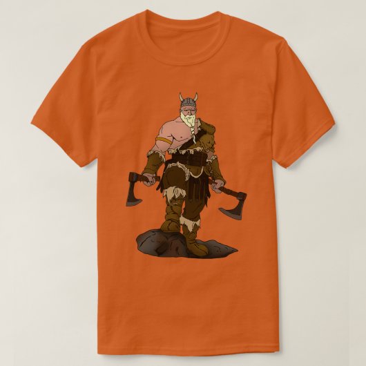 Barbaric Viking met baard en ascadeau voor mes T-shirt (Design voorkant)