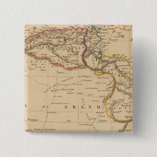 barbarij vierkante button 5,1 cm (Voorkant)