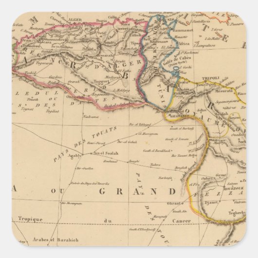 barbarij vierkante sticker (Voorkant)