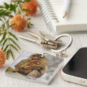 Barbarijse makaken moeder en baby sleutelhanger (Voorkant Rechts)