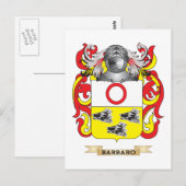 Barbaro wapenschild (familiewapen) briefkaart (Voorkant / Achterkant)