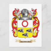 Barbaro wapenschild (familiewapen) briefkaart (Voorkant)